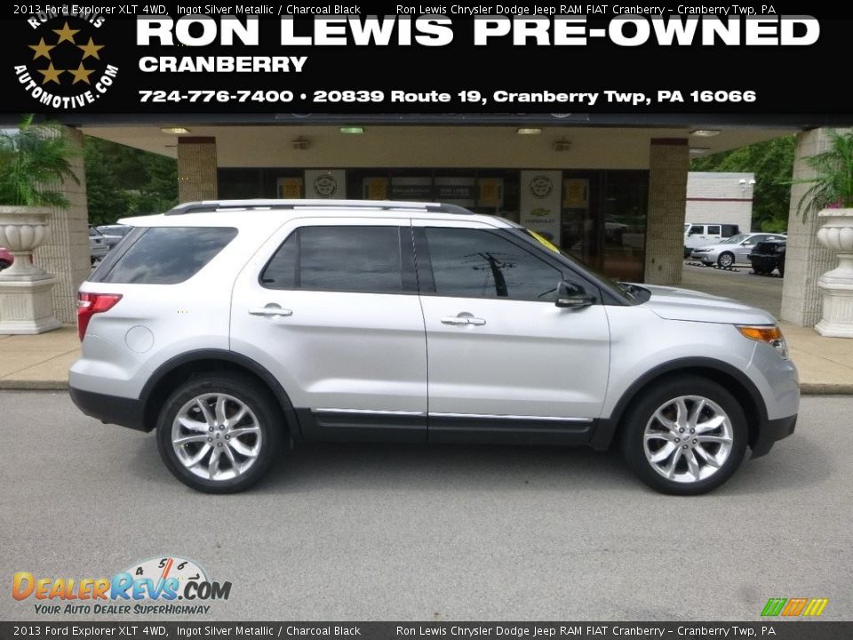 2013 Ford Explorer XLT 4WD Ingot Silver Metallic / Charcoal Black Photo #1