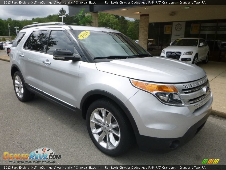 2013 Ford Explorer XLT 4WD Ingot Silver Metallic / Charcoal Black Photo #3