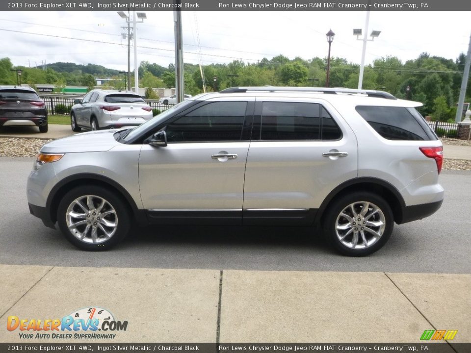 2013 Ford Explorer XLT 4WD Ingot Silver Metallic / Charcoal Black Photo #6