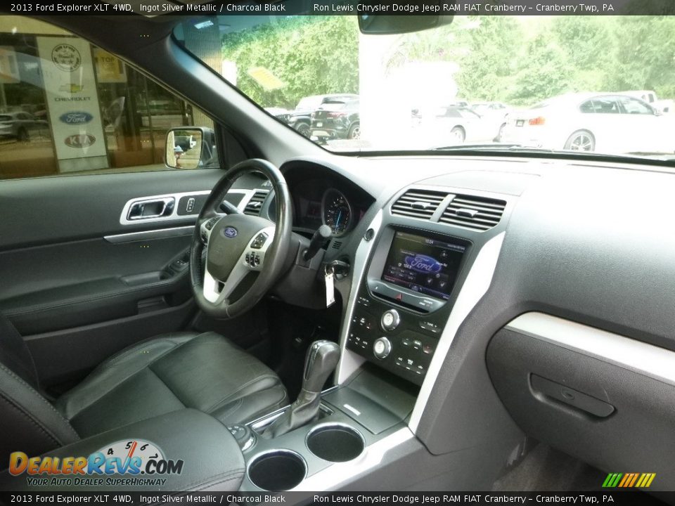2013 Ford Explorer XLT 4WD Ingot Silver Metallic / Charcoal Black Photo #14
