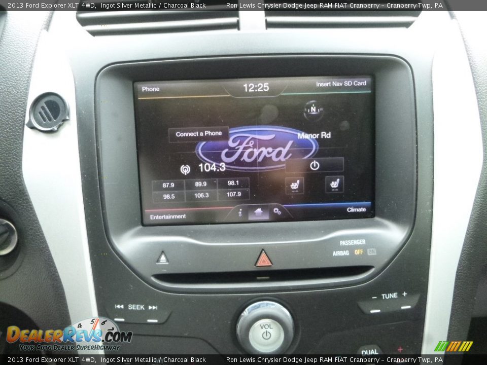 2013 Ford Explorer XLT 4WD Ingot Silver Metallic / Charcoal Black Photo #18