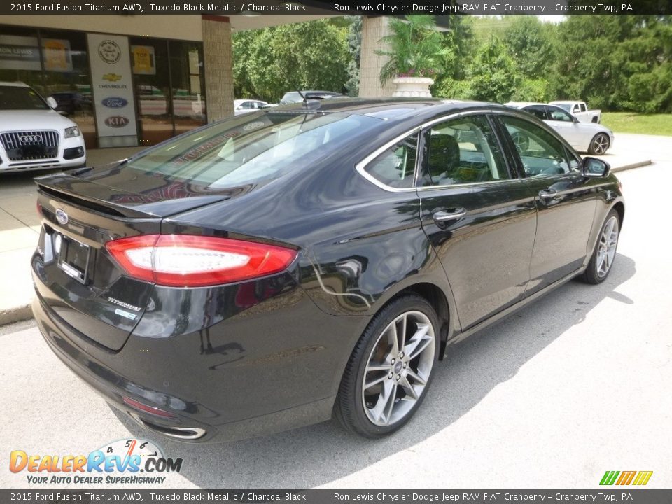 2015 Ford Fusion Titanium AWD Tuxedo Black Metallic / Charcoal Black Photo #2
