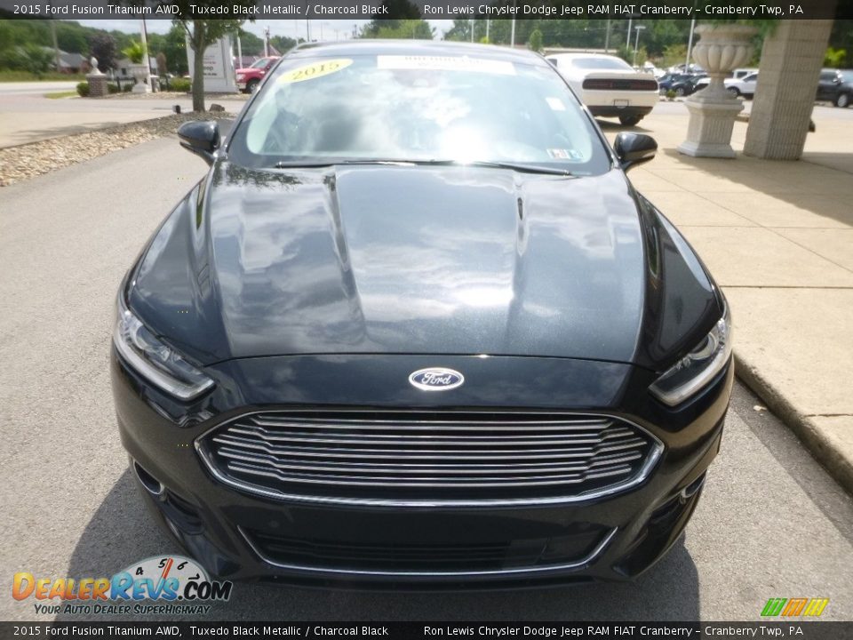 2015 Ford Fusion Titanium AWD Tuxedo Black Metallic / Charcoal Black Photo #4