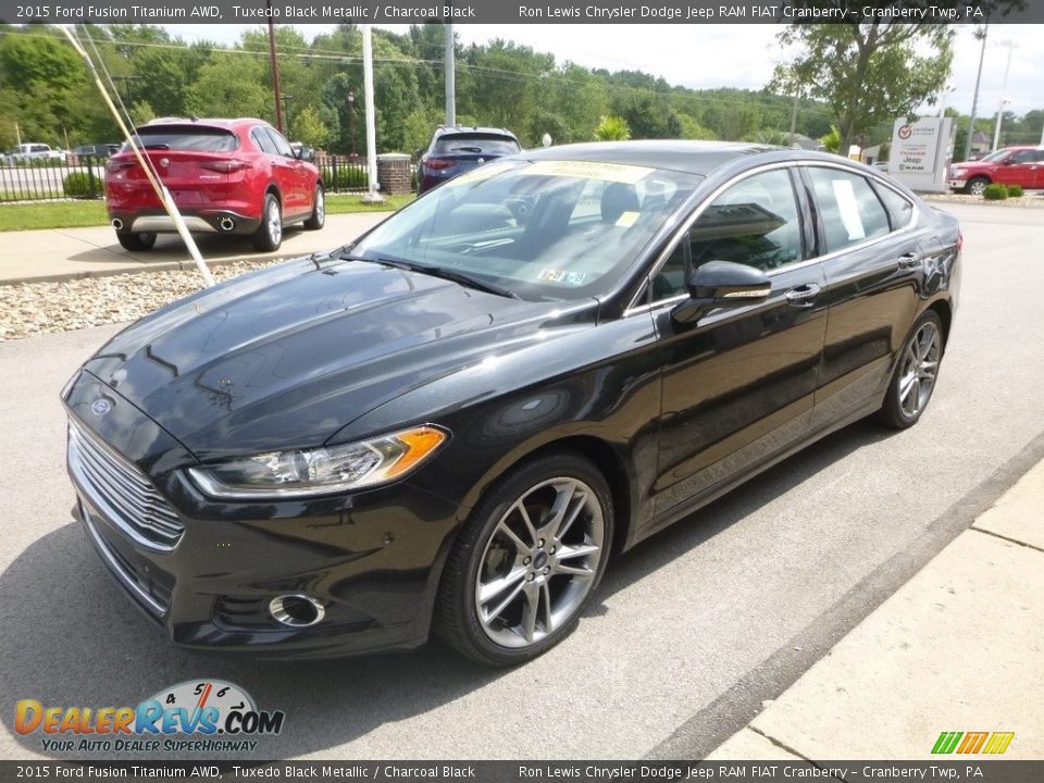 2015 Ford Fusion Titanium AWD Tuxedo Black Metallic / Charcoal Black Photo #5