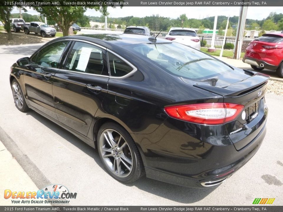 2015 Ford Fusion Titanium AWD Tuxedo Black Metallic / Charcoal Black Photo #7