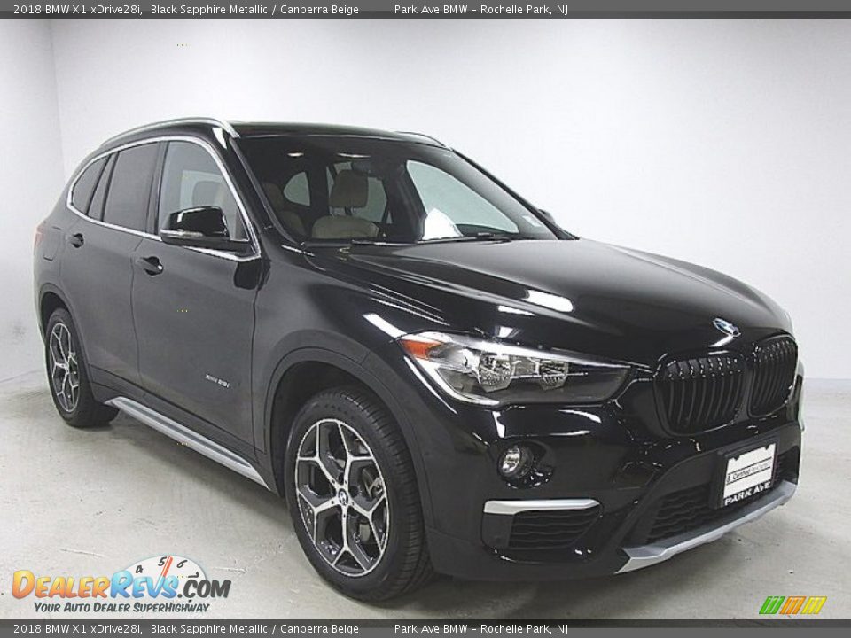 2018 BMW X1 xDrive28i Black Sapphire Metallic / Canberra Beige Photo #7