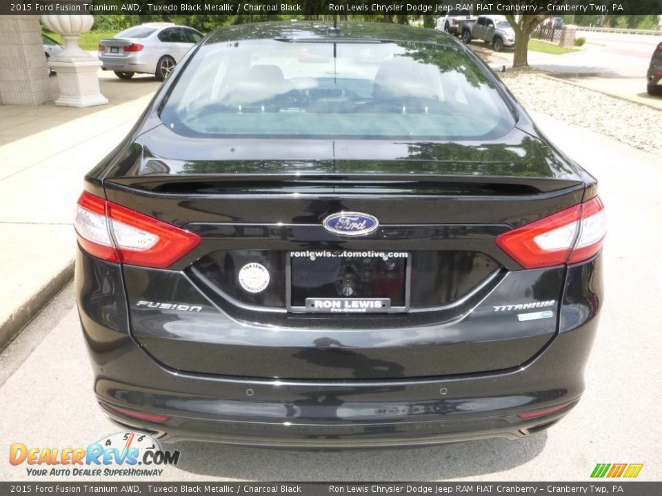 2015 Ford Fusion Titanium AWD Tuxedo Black Metallic / Charcoal Black Photo #8