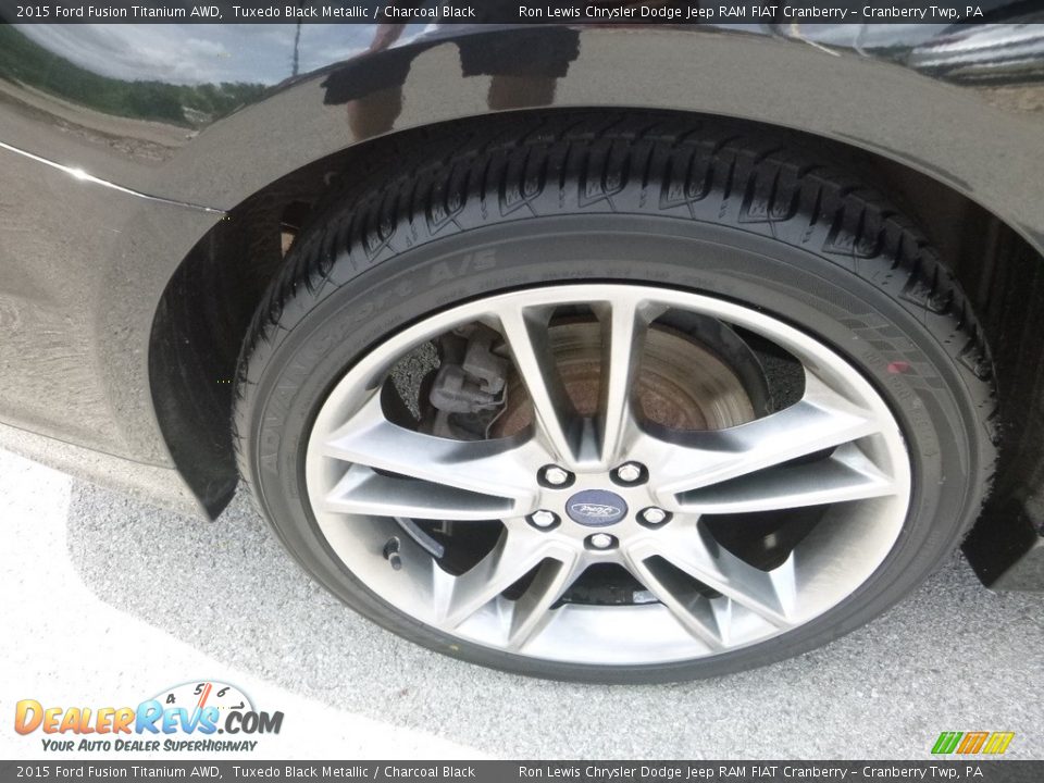 2015 Ford Fusion Titanium AWD Tuxedo Black Metallic / Charcoal Black Photo #9