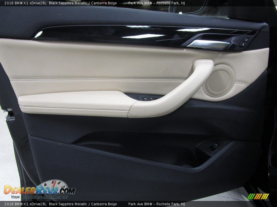 2018 BMW X1 xDrive28i Black Sapphire Metallic / Canberra Beige Photo #10