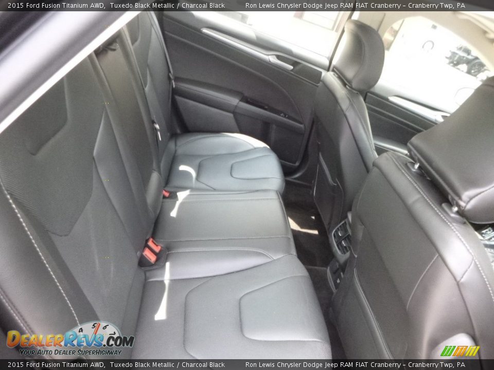 2015 Ford Fusion Titanium AWD Tuxedo Black Metallic / Charcoal Black Photo #10