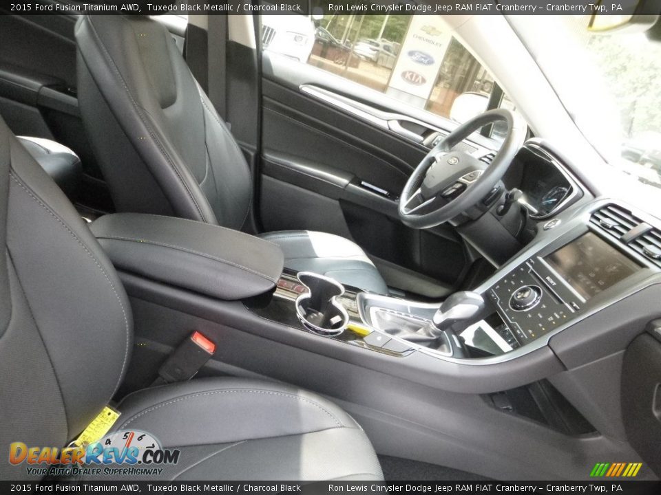2015 Ford Fusion Titanium AWD Tuxedo Black Metallic / Charcoal Black Photo #11