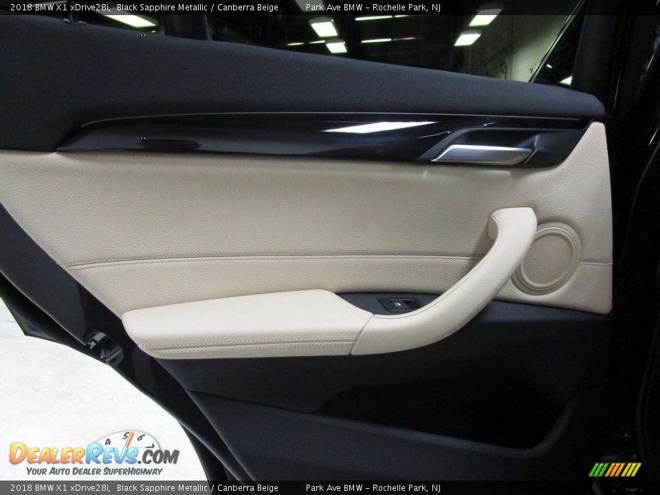 2018 BMW X1 xDrive28i Black Sapphire Metallic / Canberra Beige Photo #13