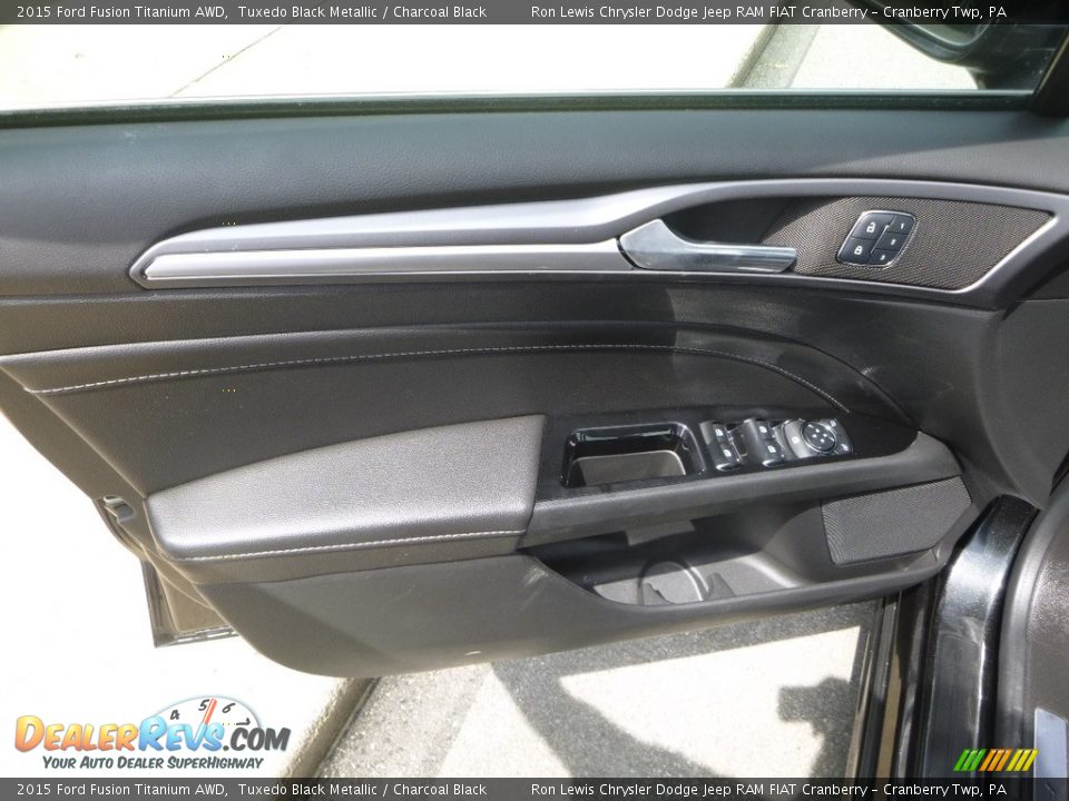 2015 Ford Fusion Titanium AWD Tuxedo Black Metallic / Charcoal Black Photo #15