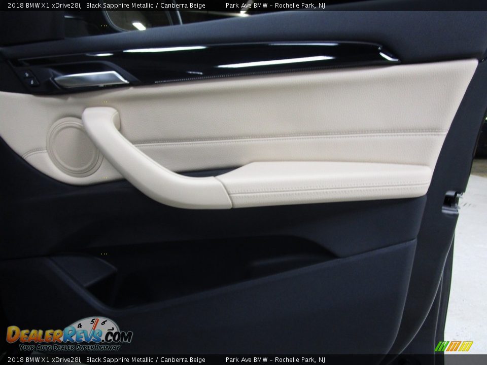 2018 BMW X1 xDrive28i Black Sapphire Metallic / Canberra Beige Photo #16