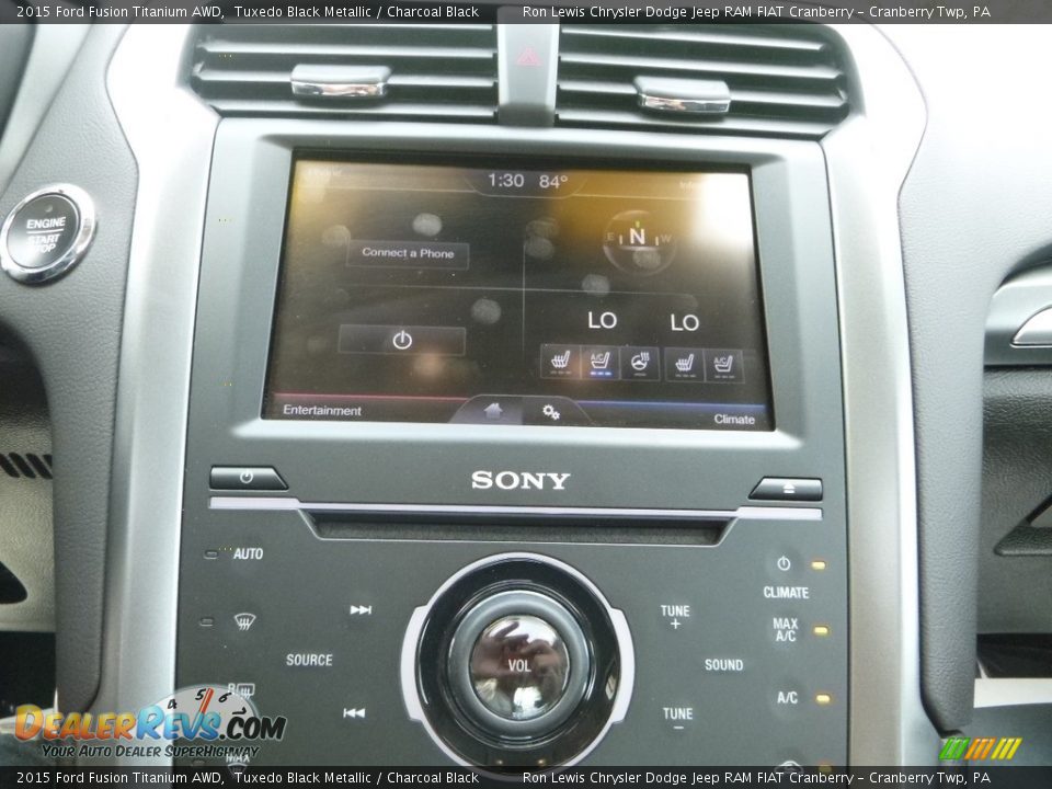 2015 Ford Fusion Titanium AWD Tuxedo Black Metallic / Charcoal Black Photo #18