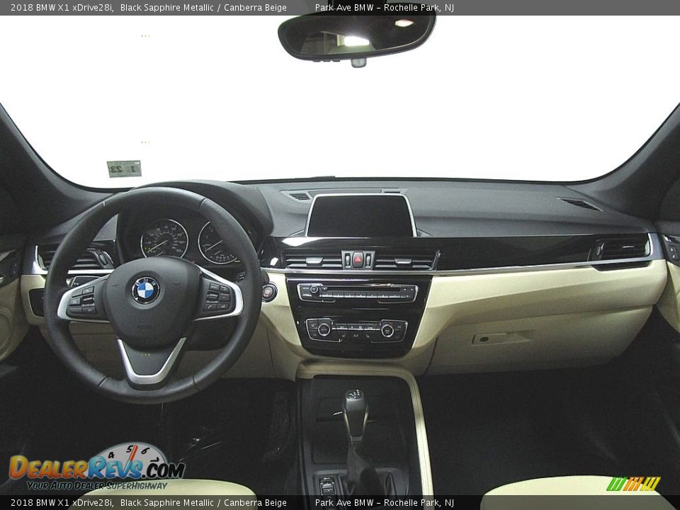 2018 BMW X1 xDrive28i Black Sapphire Metallic / Canberra Beige Photo #25