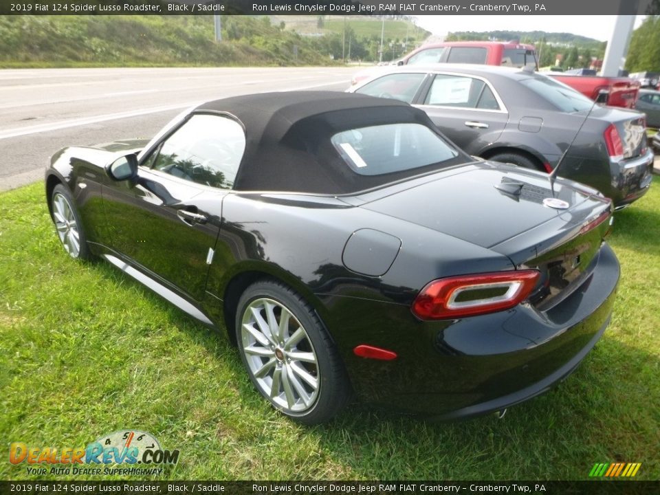 2019 Fiat 124 Spider Lusso Roadster Black / Saddle Photo #3