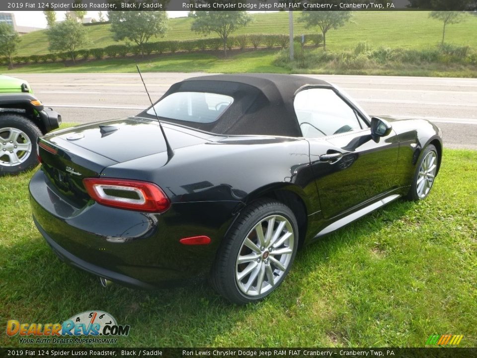 2019 Fiat 124 Spider Lusso Roadster Black / Saddle Photo #5