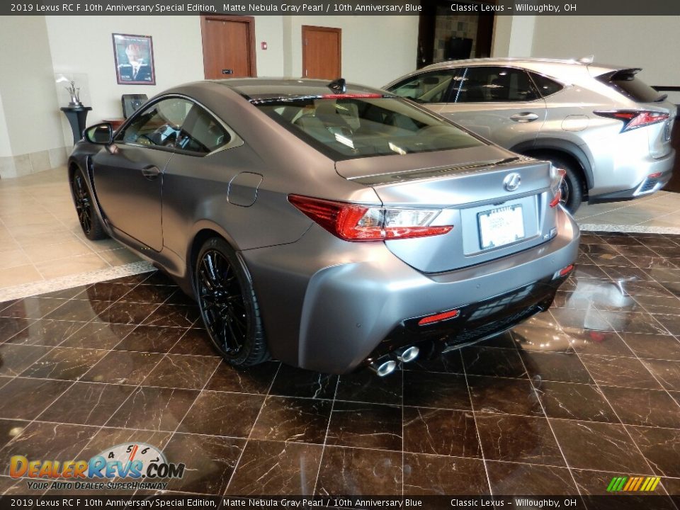 2019 Lexus RC F 10th Anniversary Special Edition Matte Nebula Gray Pearl / 10th Anniversary Blue Photo #4