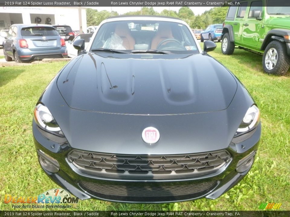 2019 Fiat 124 Spider Lusso Roadster Black / Saddle Photo #7