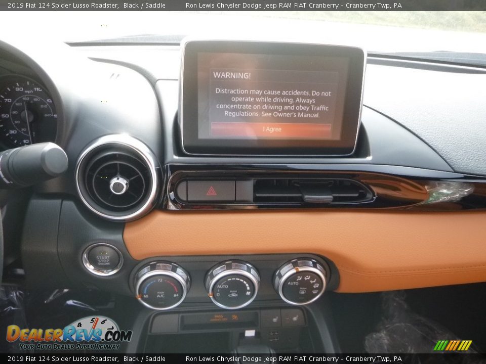 2019 Fiat 124 Spider Lusso Roadster Black / Saddle Photo #14