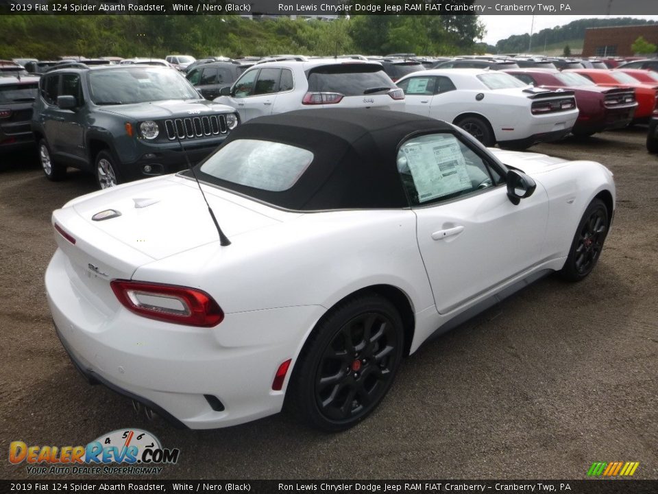 2019 Fiat 124 Spider Abarth Roadster White / Nero (Black) Photo #5