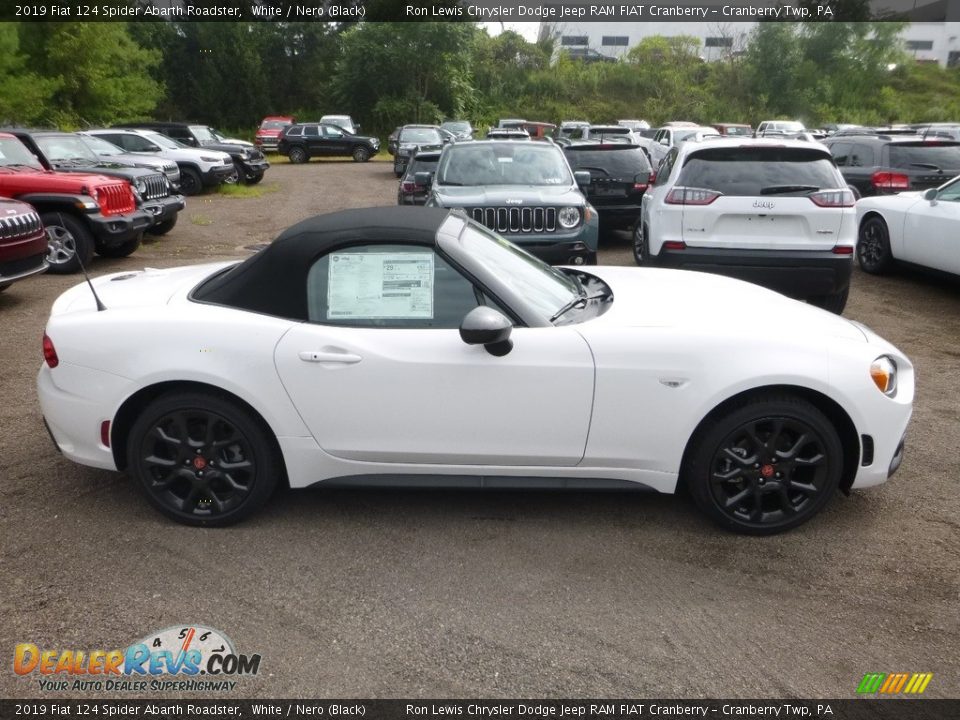 2019 Fiat 124 Spider Abarth Roadster White / Nero (Black) Photo #6