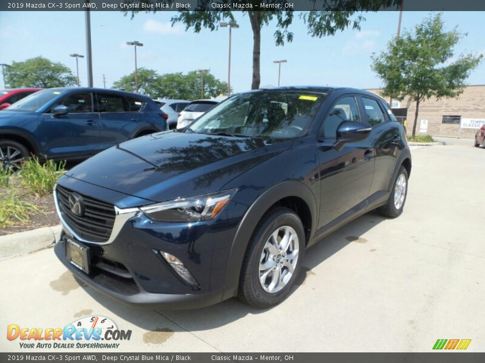 2019 Mazda CX-3 Sport AWD Deep Crystal Blue Mica / Black Photo #1