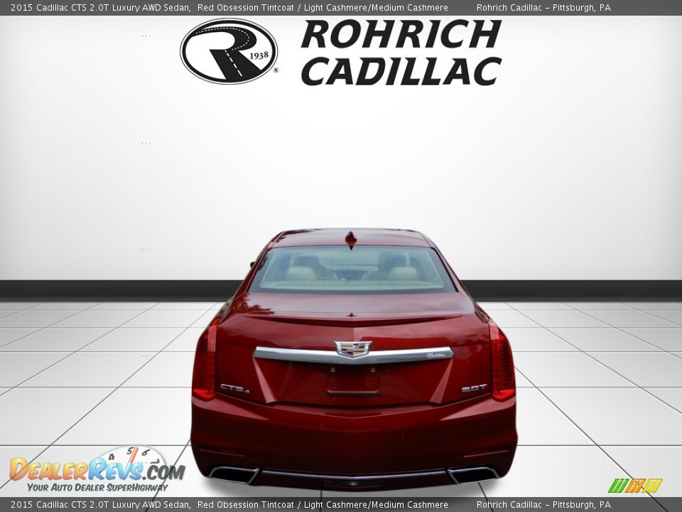 2015 Cadillac CTS 2.0T Luxury AWD Sedan Red Obsession Tintcoat / Light Cashmere/Medium Cashmere Photo #4