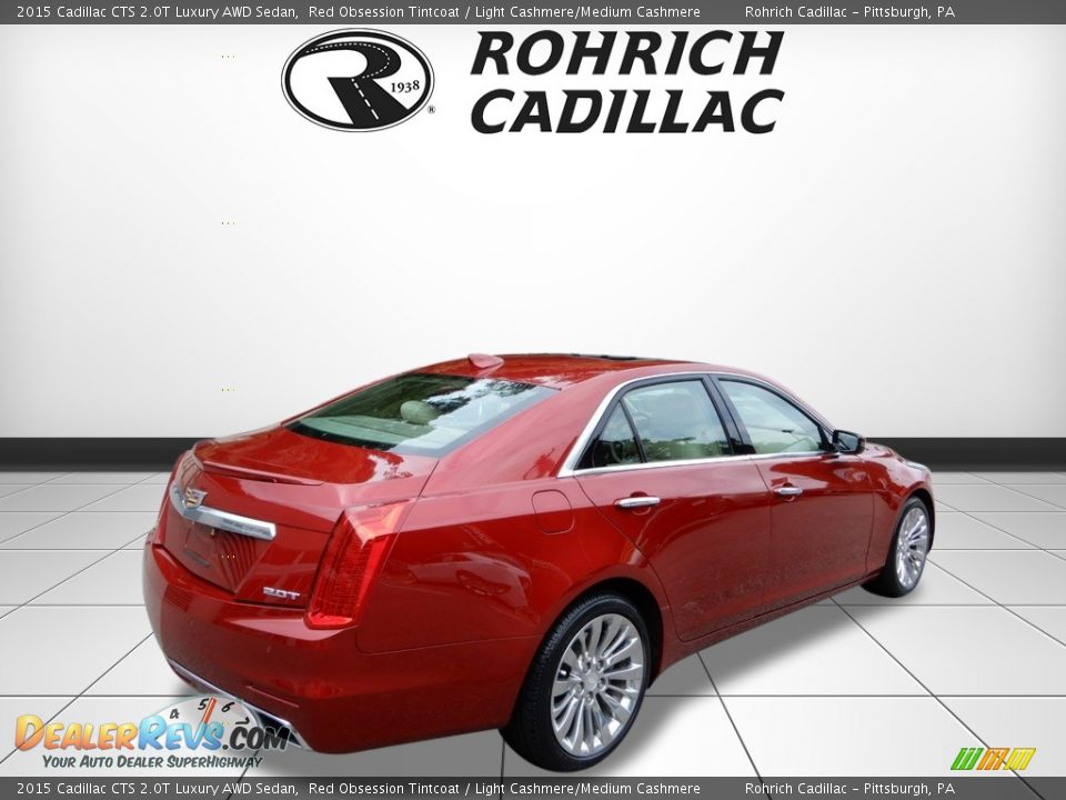 2015 Cadillac CTS 2.0T Luxury AWD Sedan Red Obsession Tintcoat / Light Cashmere/Medium Cashmere Photo #5