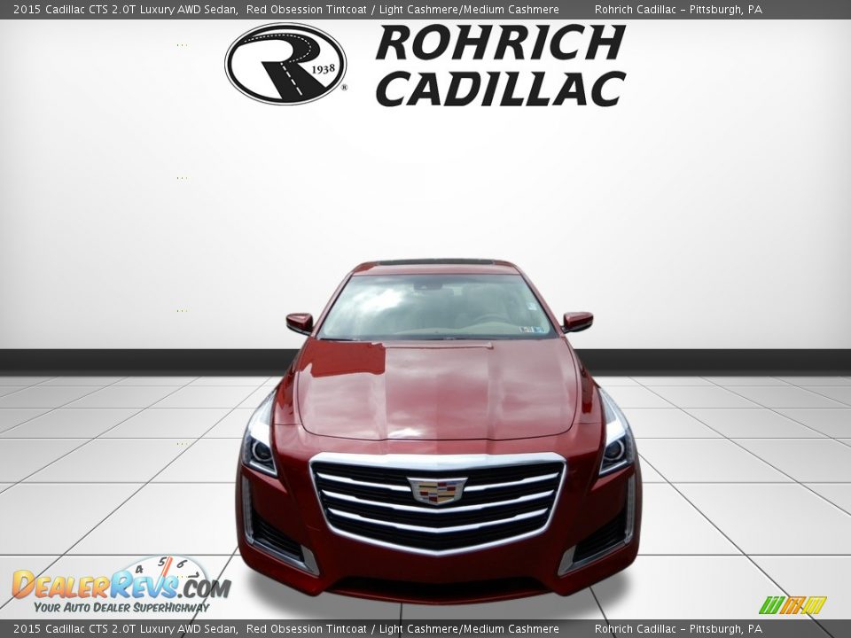 2015 Cadillac CTS 2.0T Luxury AWD Sedan Red Obsession Tintcoat / Light Cashmere/Medium Cashmere Photo #8