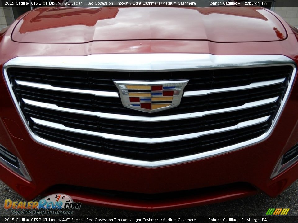 2015 Cadillac CTS 2.0T Luxury AWD Sedan Red Obsession Tintcoat / Light Cashmere/Medium Cashmere Photo #9