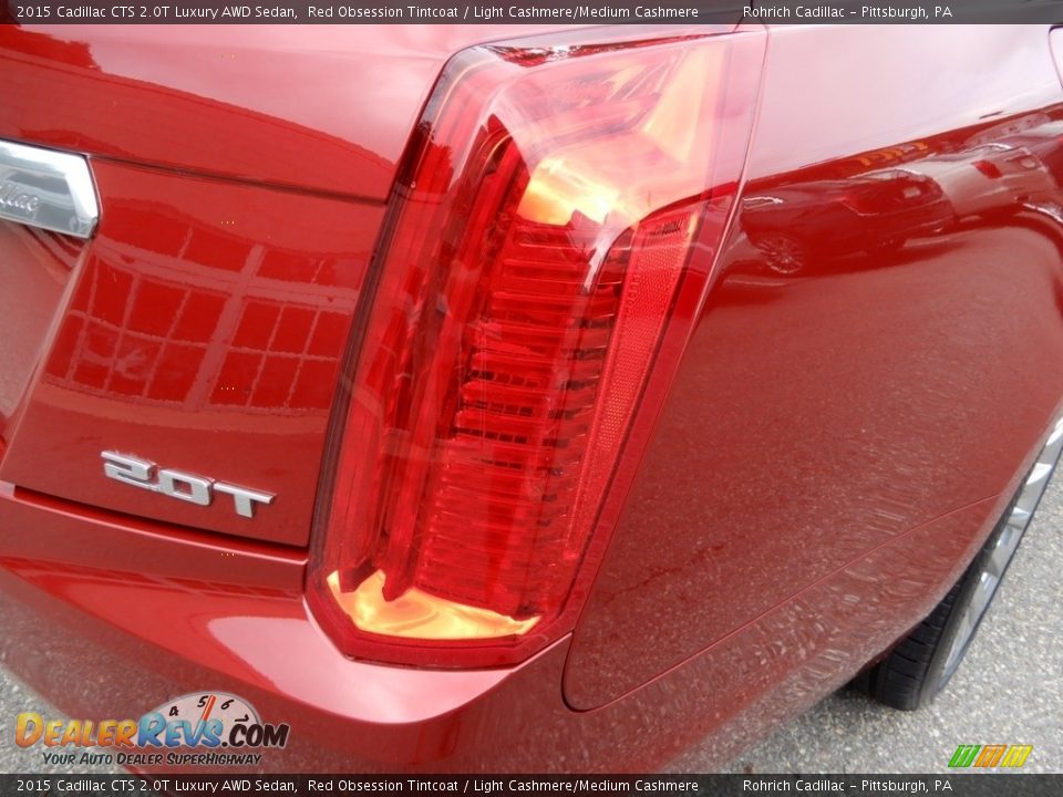 2015 Cadillac CTS 2.0T Luxury AWD Sedan Red Obsession Tintcoat / Light Cashmere/Medium Cashmere Photo #11