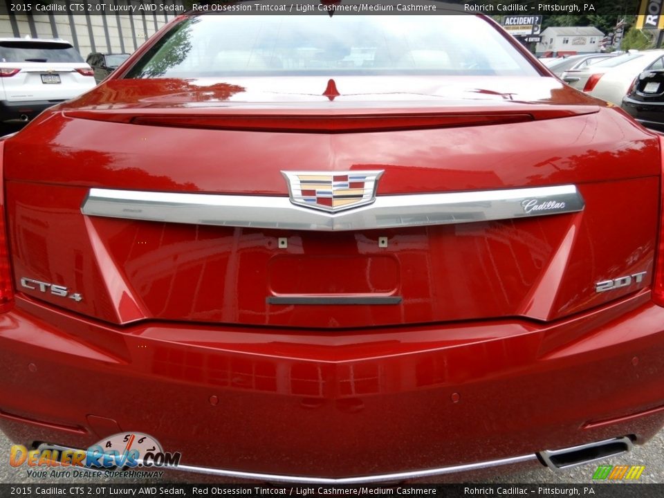 2015 Cadillac CTS 2.0T Luxury AWD Sedan Red Obsession Tintcoat / Light Cashmere/Medium Cashmere Photo #13
