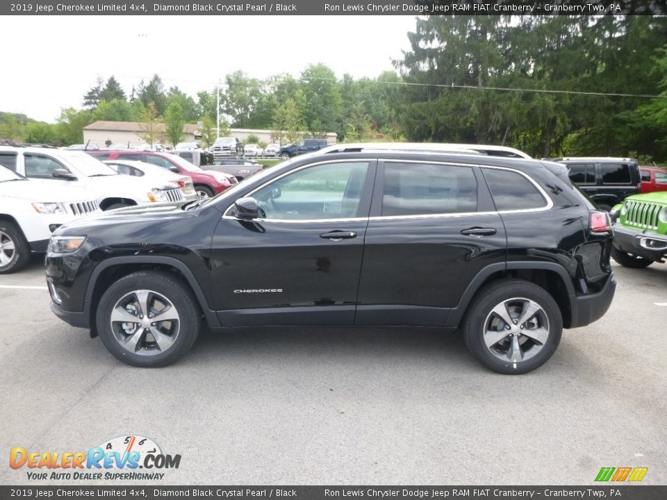 2019 Jeep Cherokee Limited 4x4 Diamond Black Crystal Pearl / Black Photo #2