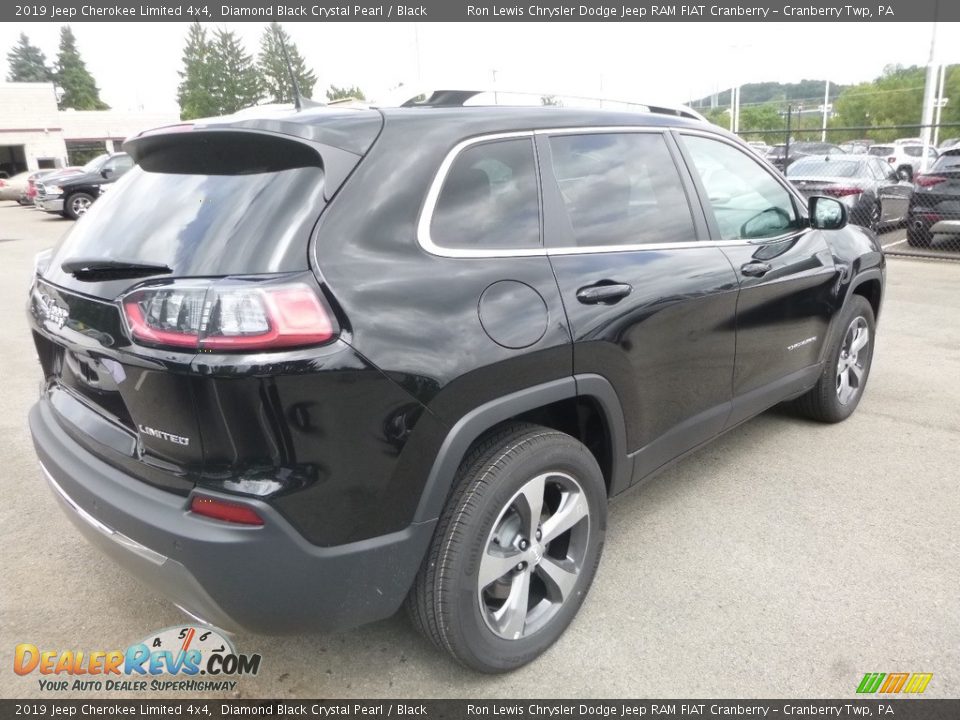 2019 Jeep Cherokee Limited 4x4 Diamond Black Crystal Pearl / Black Photo #5