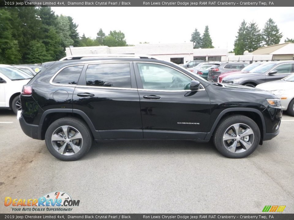 2019 Jeep Cherokee Limited 4x4 Diamond Black Crystal Pearl / Black Photo #6