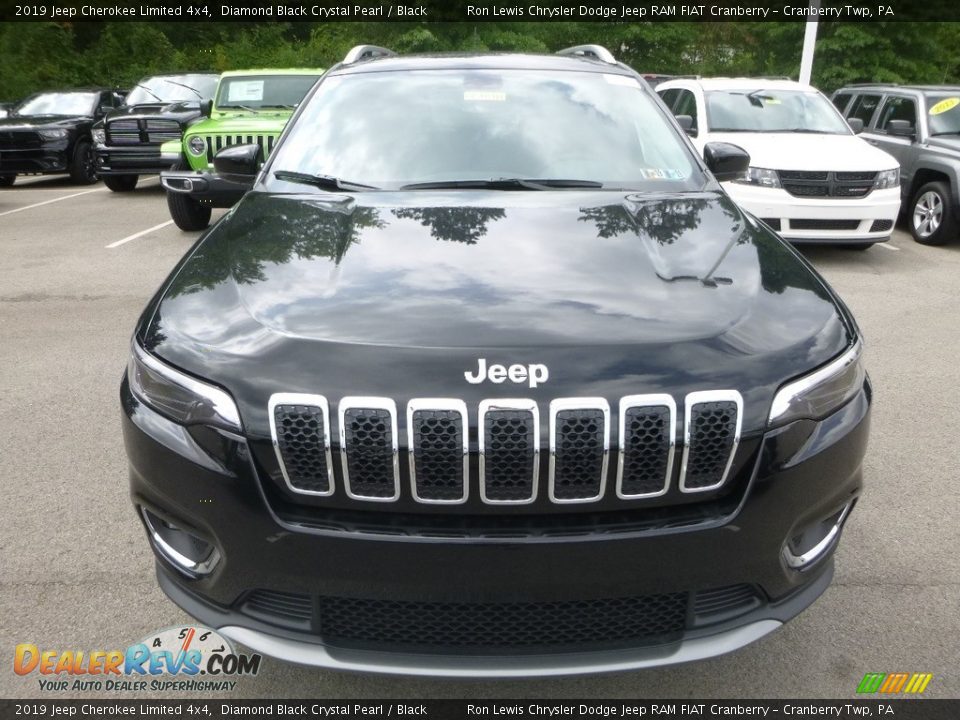 2019 Jeep Cherokee Limited 4x4 Diamond Black Crystal Pearl / Black Photo #8