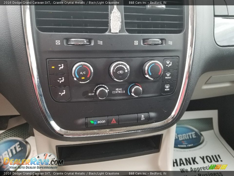 2016 Dodge Grand Caravan SXT Granite Crystal Metallic / Black/Light Graystone Photo #25