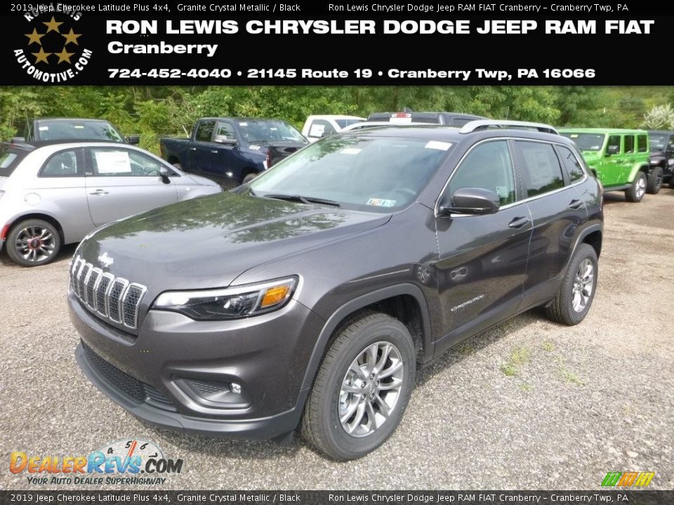 2019 Jeep Cherokee Latitude Plus 4x4 Granite Crystal Metallic / Black Photo #1