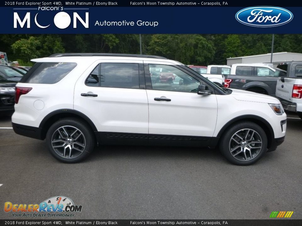 2018 Ford Explorer Sport 4WD White Platinum / Ebony Black Photo #1
