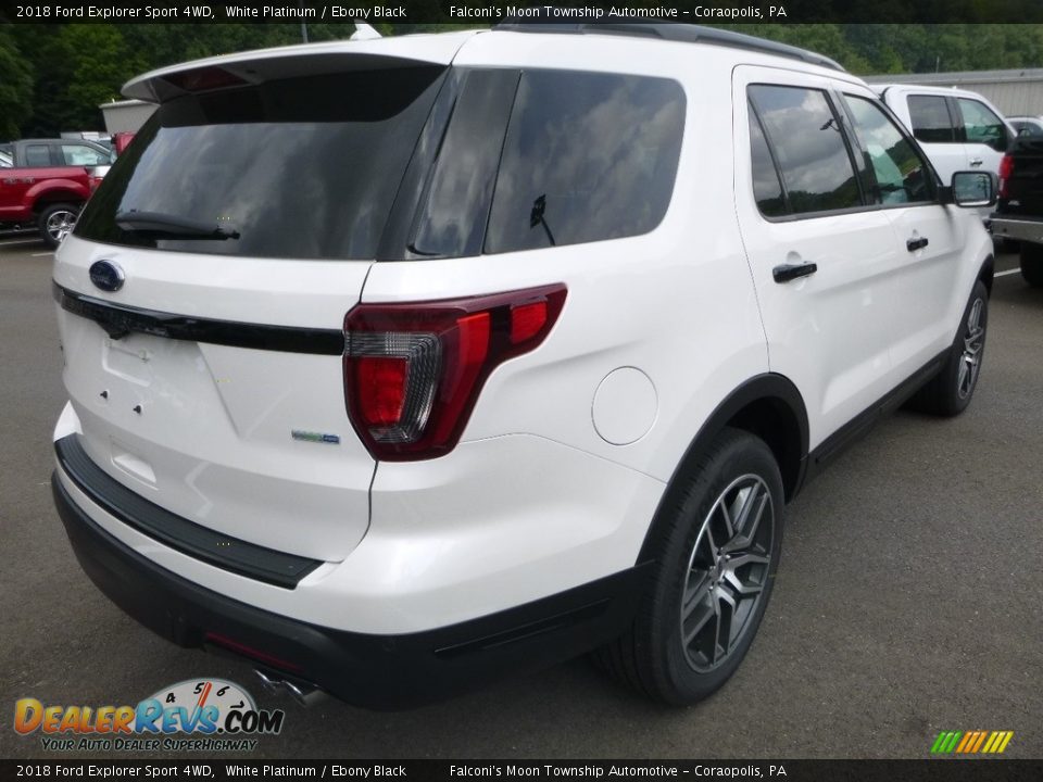 2018 Ford Explorer Sport 4WD White Platinum / Ebony Black Photo #2