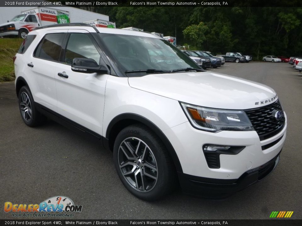 2018 Ford Explorer Sport 4WD White Platinum / Ebony Black Photo #3