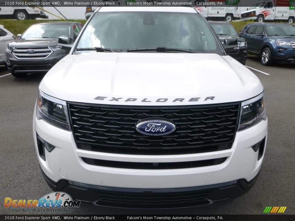 2018 Ford Explorer Sport 4WD White Platinum / Ebony Black Photo #4