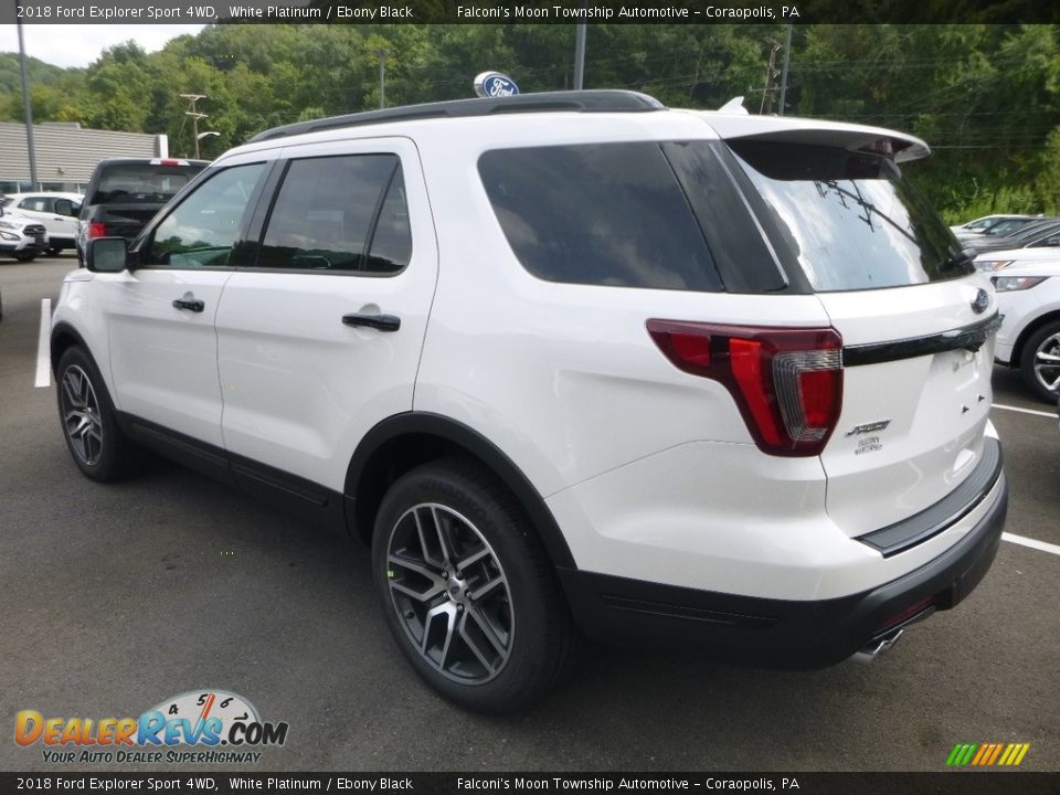 2018 Ford Explorer Sport 4WD White Platinum / Ebony Black Photo #6