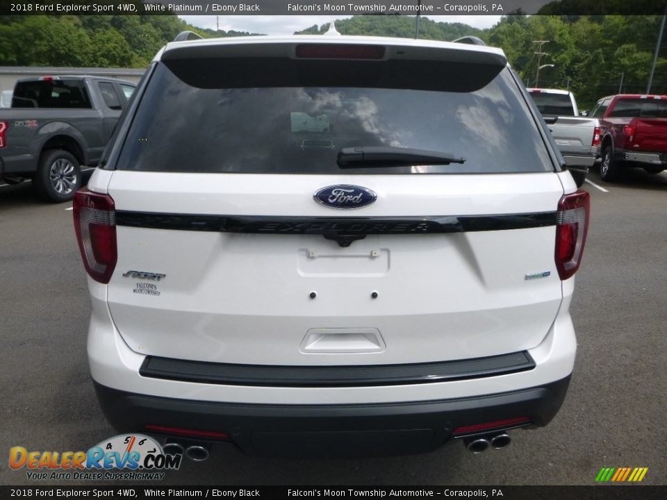 2018 Ford Explorer Sport 4WD White Platinum / Ebony Black Photo #7