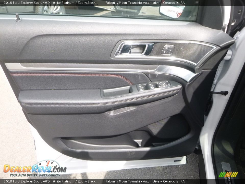 2018 Ford Explorer Sport 4WD White Platinum / Ebony Black Photo #11