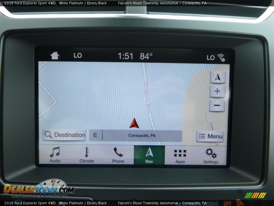 2018 Ford Explorer Sport 4WD White Platinum / Ebony Black Photo #15