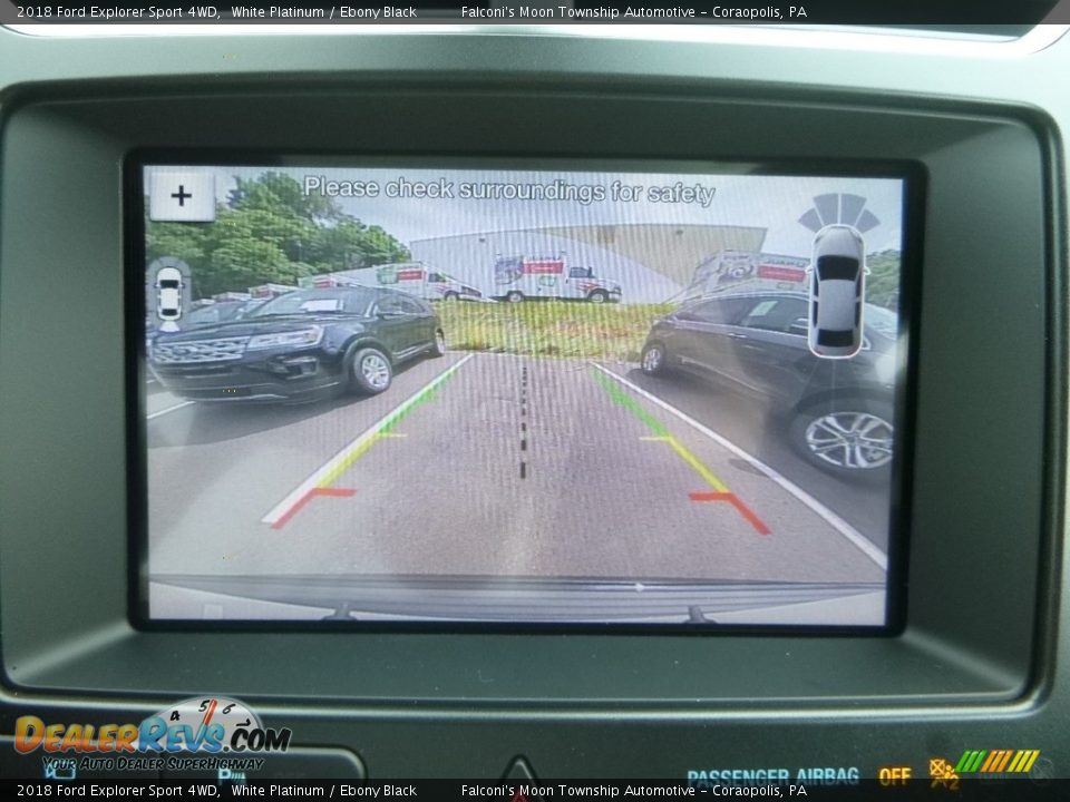 2018 Ford Explorer Sport 4WD White Platinum / Ebony Black Photo #16