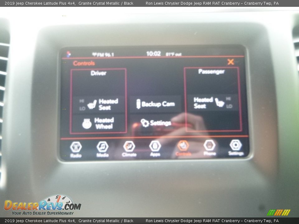 2019 Jeep Cherokee Latitude Plus 4x4 Granite Crystal Metallic / Black Photo #19